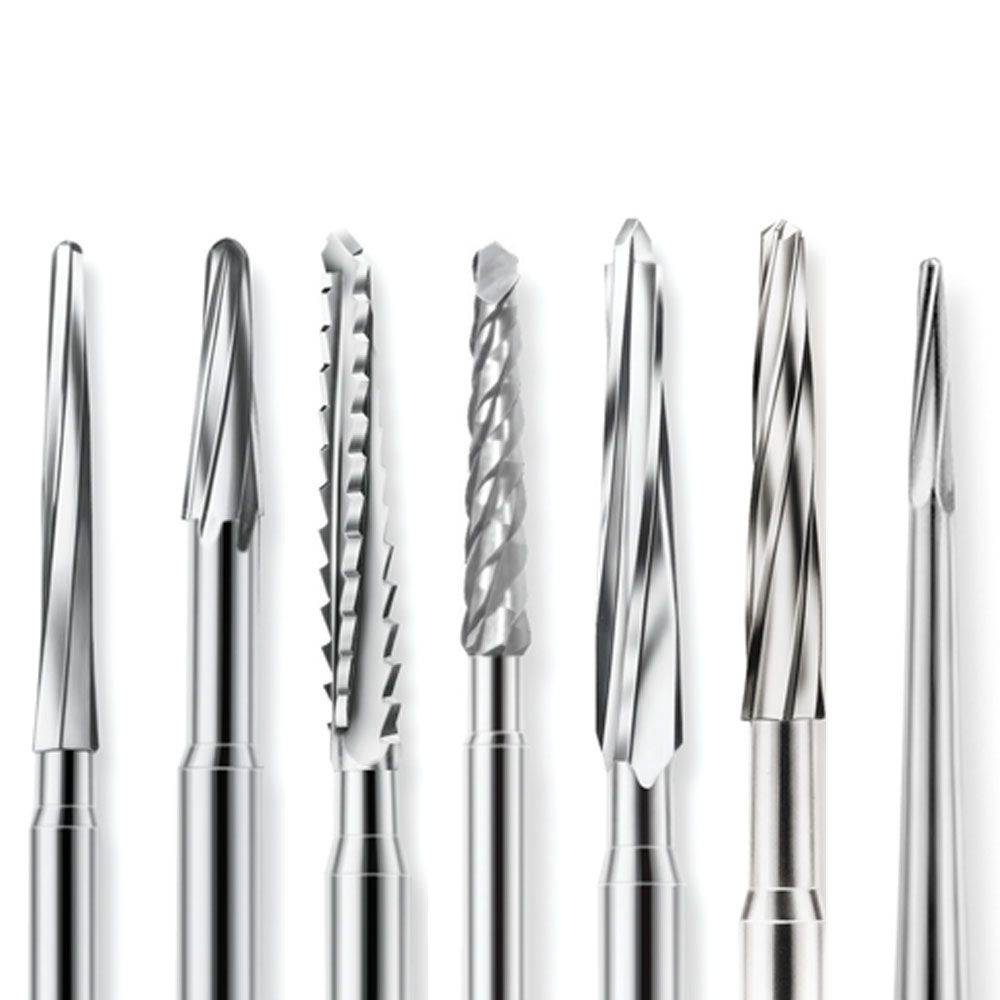 Fraises chirurgicales en carbure de tungstène 