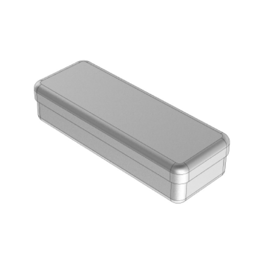 Boîte en aluminium - grise - 10x3x2