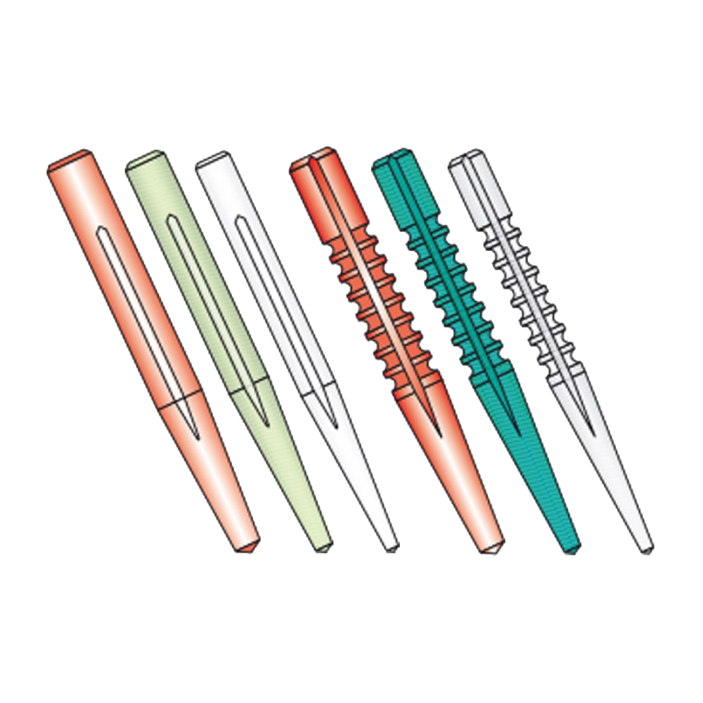 Tenons cylindro-coniques calcinables et provisoires