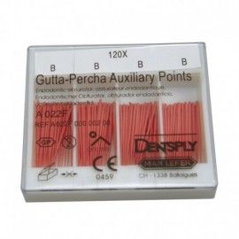Pointes gutta-percha auxiliaires radio-opaques - boîte de 120