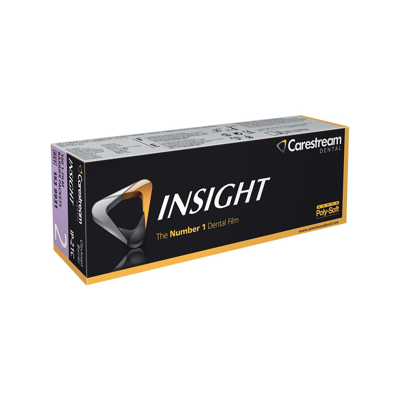FILMS INSIGHT - PERIAPICAL IP-01 DOUBLE CLINASEPT TAILLE N°2 31X41MM  - CARESTREAM