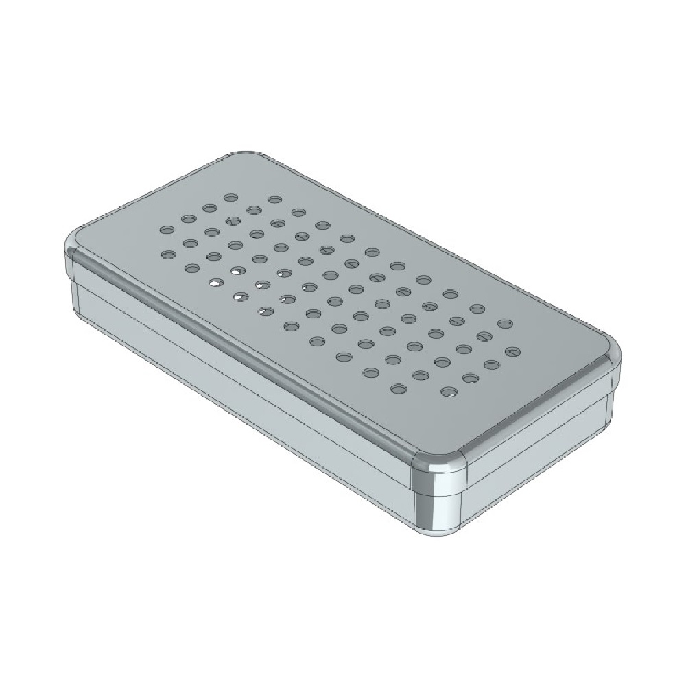 Boite Inox 18 x 9 x 3 Perforée