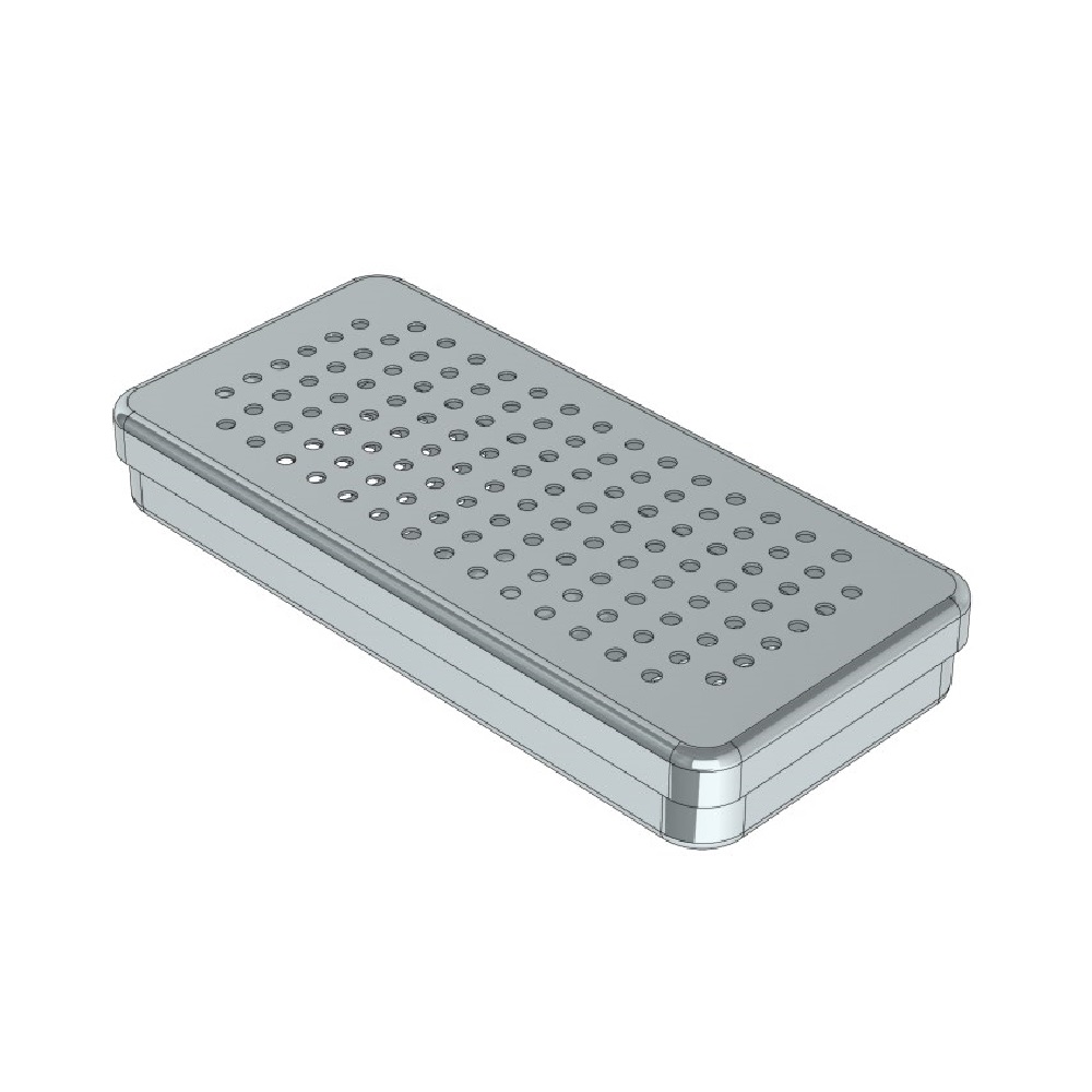 Boite Inox 21 X 10 X 3 Perforée 