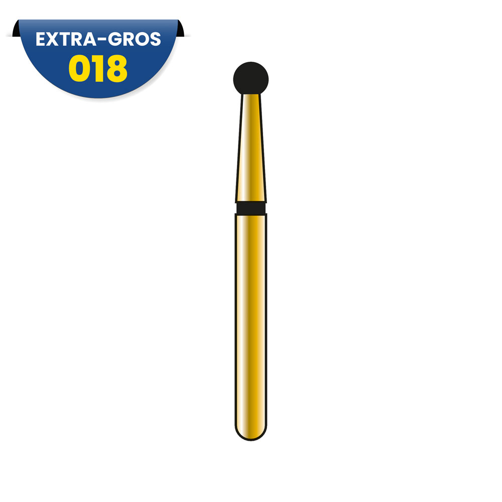 801 - Fraise diamantée boule - 314 018 Grain EG (bte de 5)