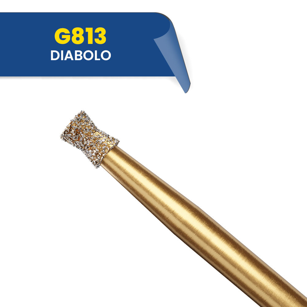 813 - Fraise diamantée diabolo (bte de 5)