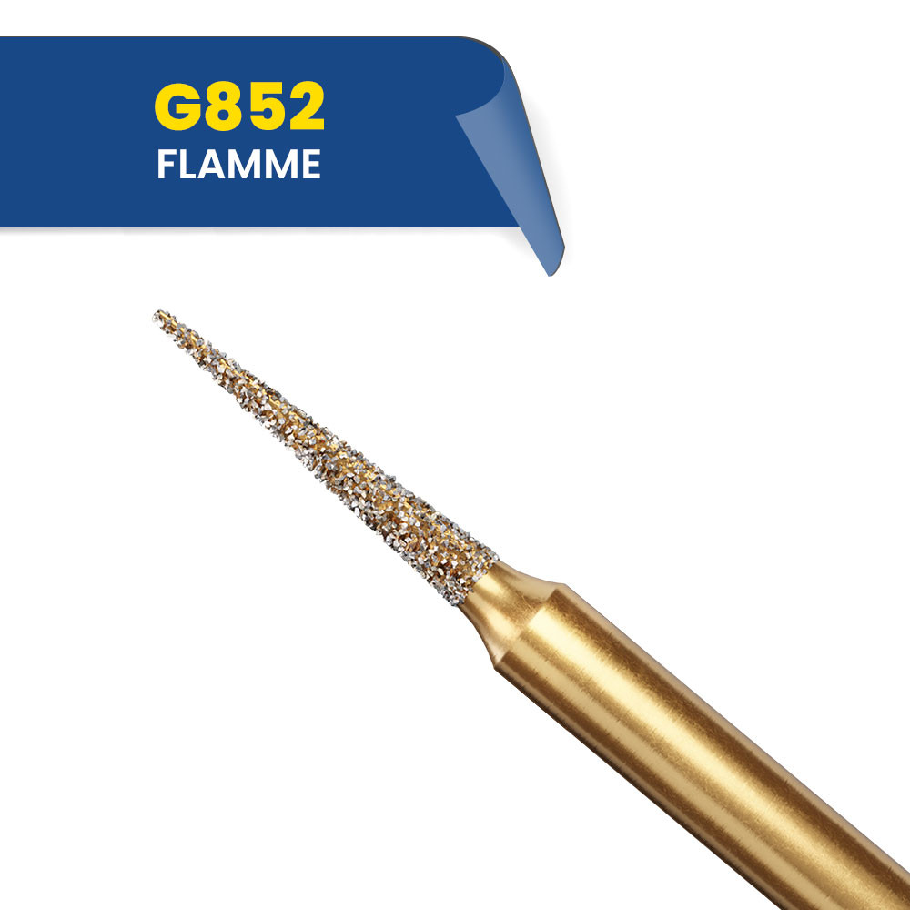 Fraises diamantées flamme G852 (bte de 5)