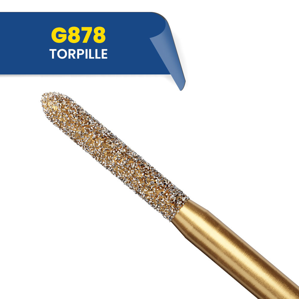 878 - Fraise diamantée torpille (bte de 5)