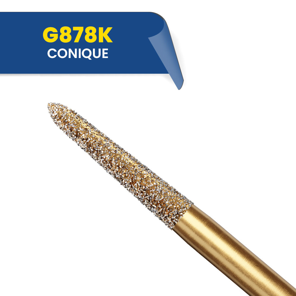 Fraises diamantées coniques G878k (bte de 5)