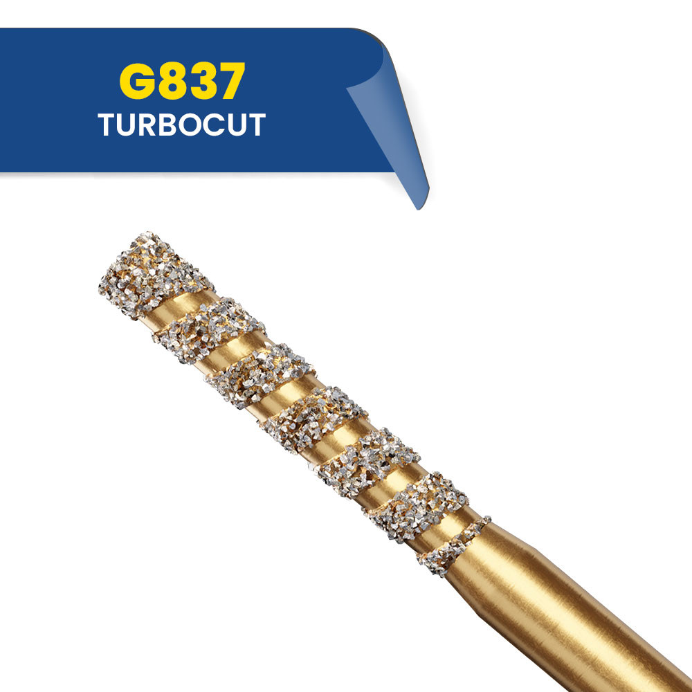 Fraises diamantées cylindriques turbocut G837