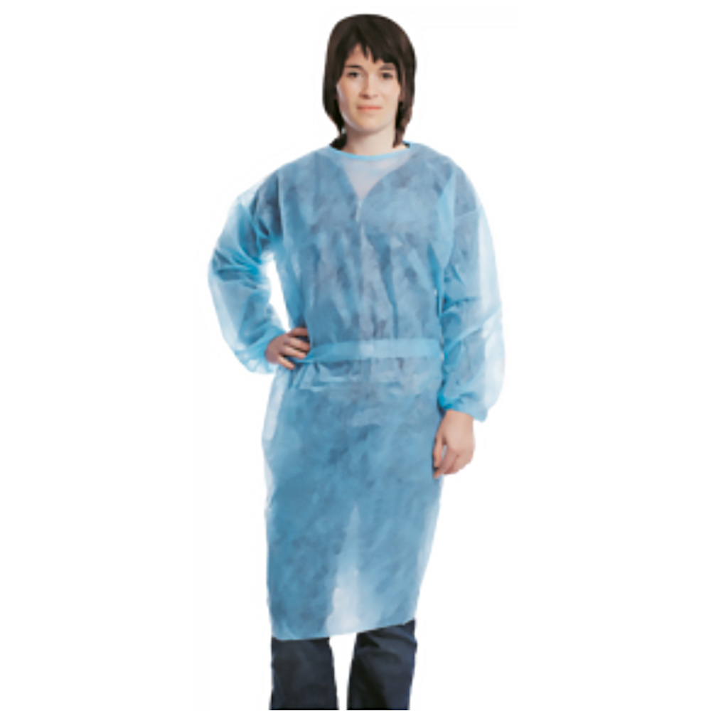 Blouses d'isolation non stériles bleues (50)