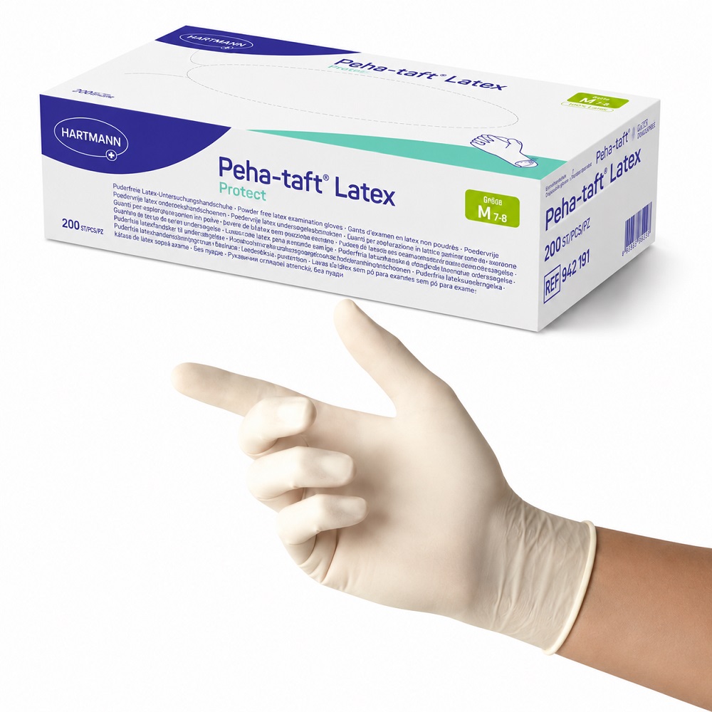 Gants pehasoft latex protect sans poudre HARTMANN - boîte de 100
