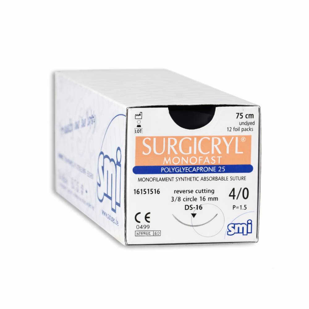 Fil surgicryl monofast 4/0 AIG. 16mm/75cm (12)