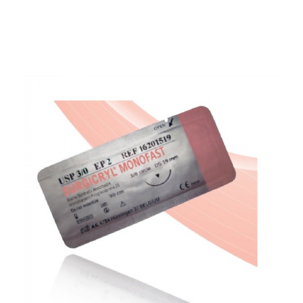 Fil surgicryl mono 4/0 aiguille 16mm (12)
