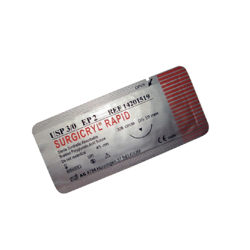 Fil Surgicryl rapide 3/0 -19mm- 75cm (12)