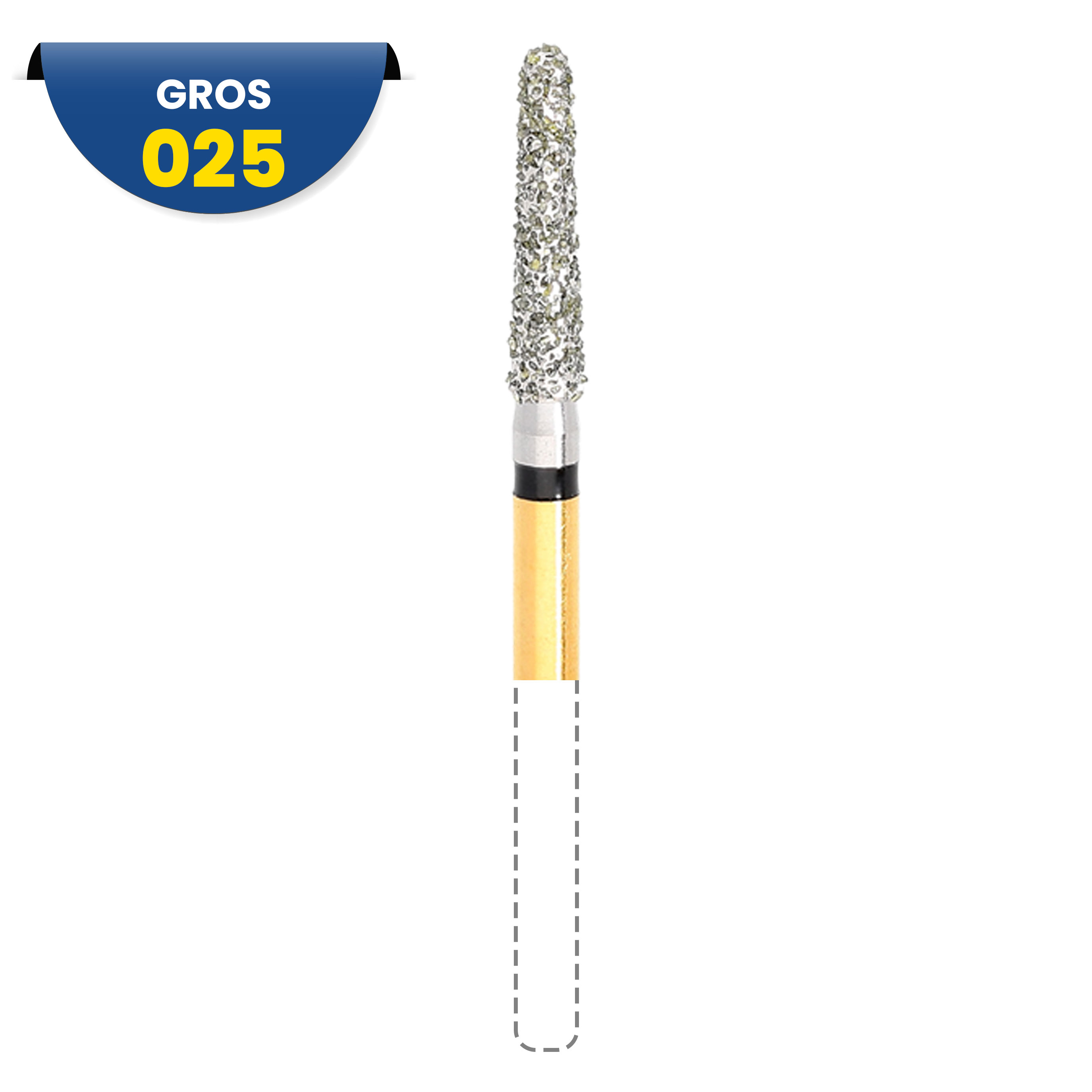 Fraise diamantée conique à bout rond S5856 314 025