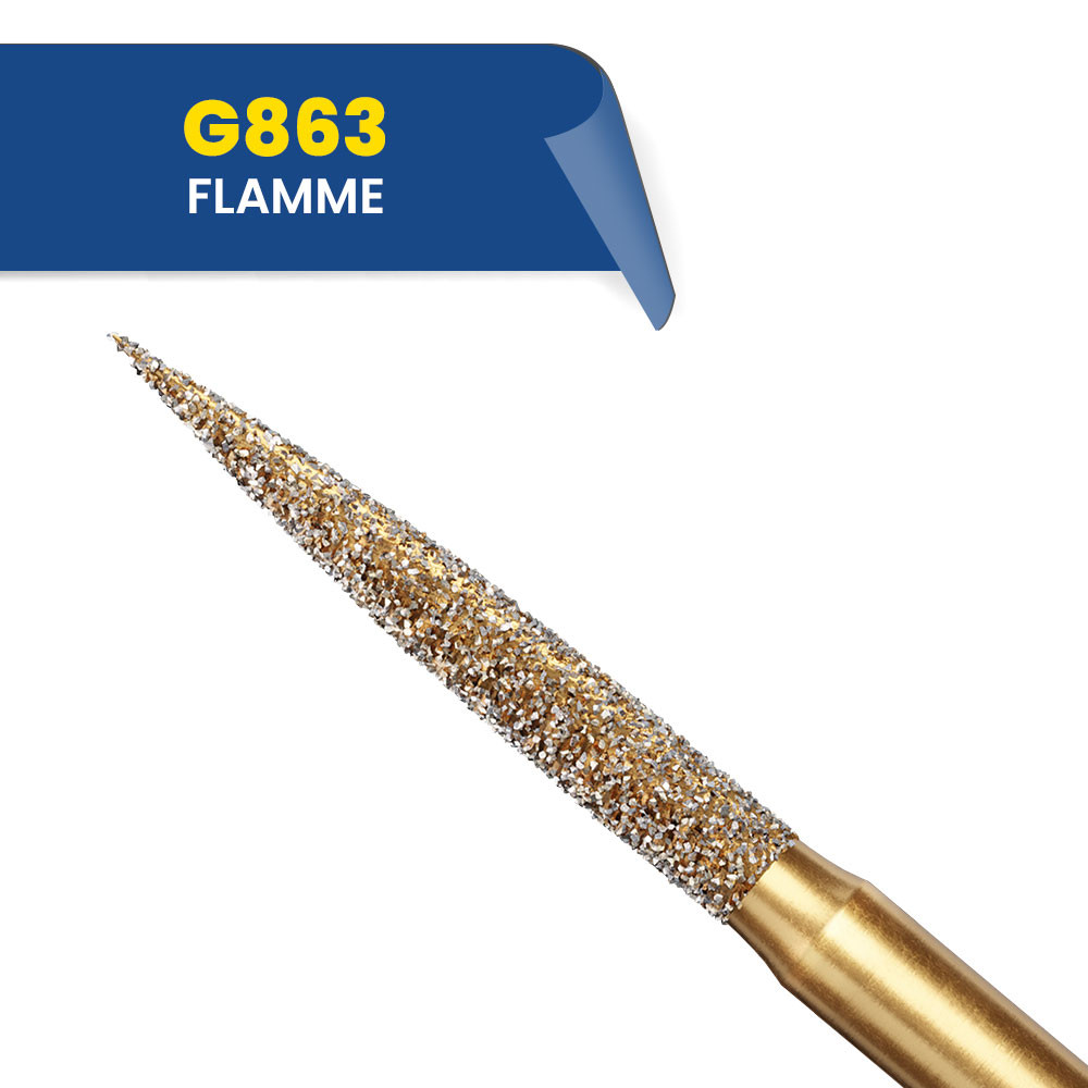 Fraises diamantées flamme G863 (bte de 5)