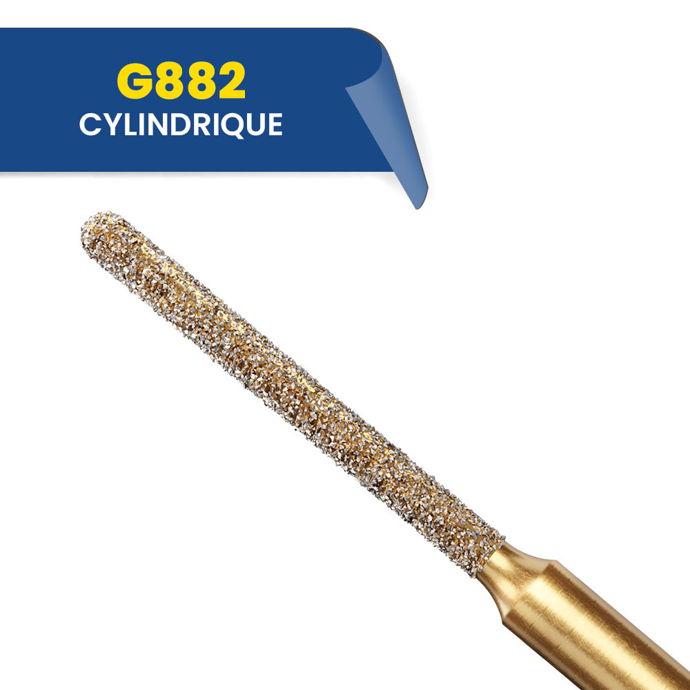 Fraises diamantées cylindriques G882 (bte de 5)