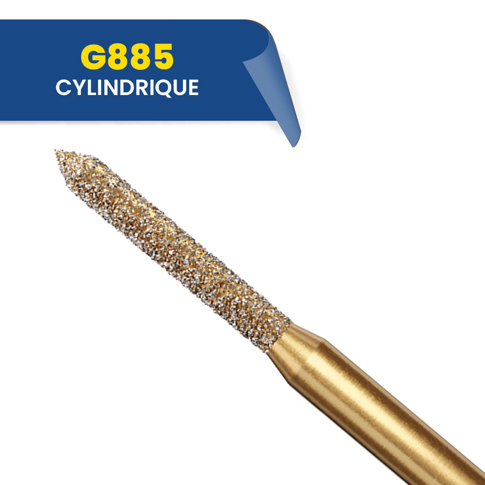 Fraises diamantées cylindriques G885 (bte de 5)