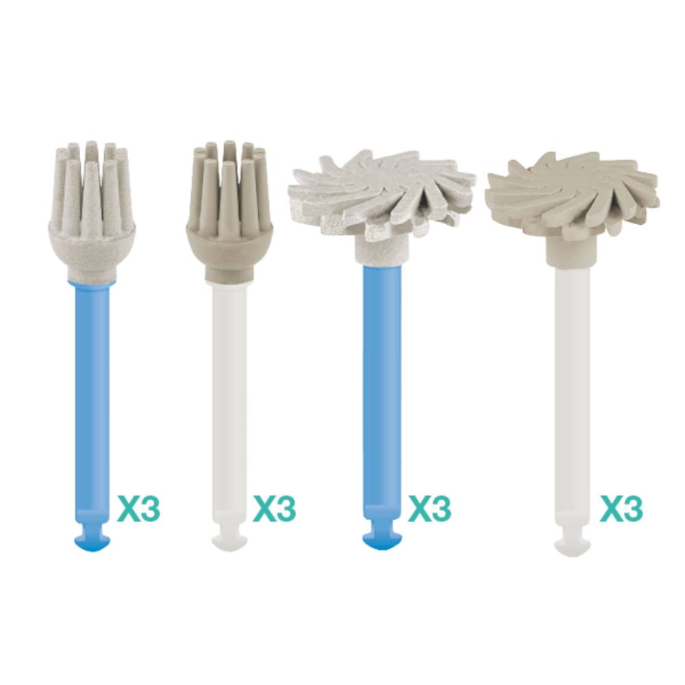 Set de 12 polissoirs hélice - grain fin