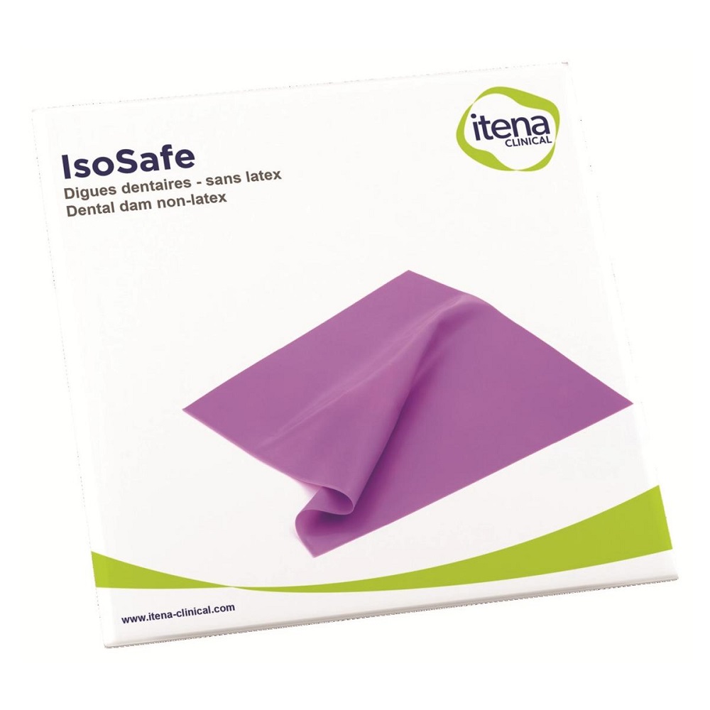 Digue sans latex violette medium Isosafe  (6cm x 6 cm)