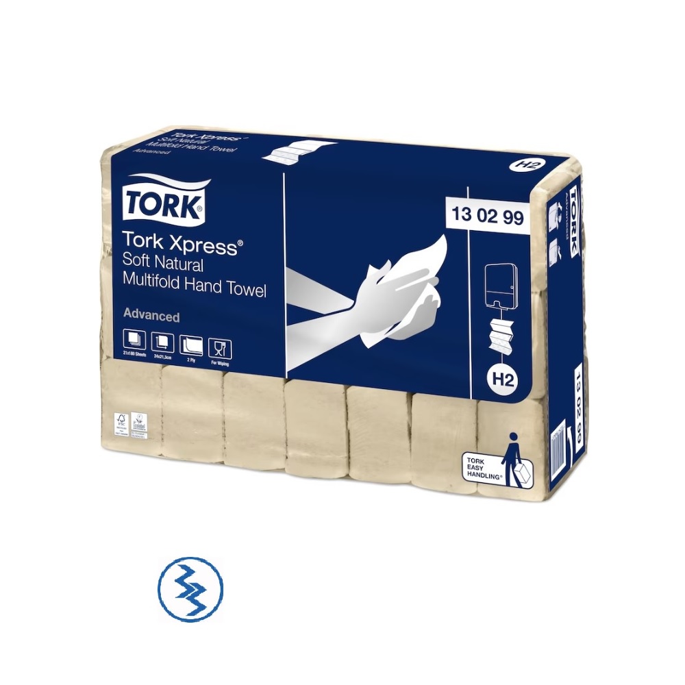 Essuie-mains Tork Xpress Natural 2 plis beiges H2