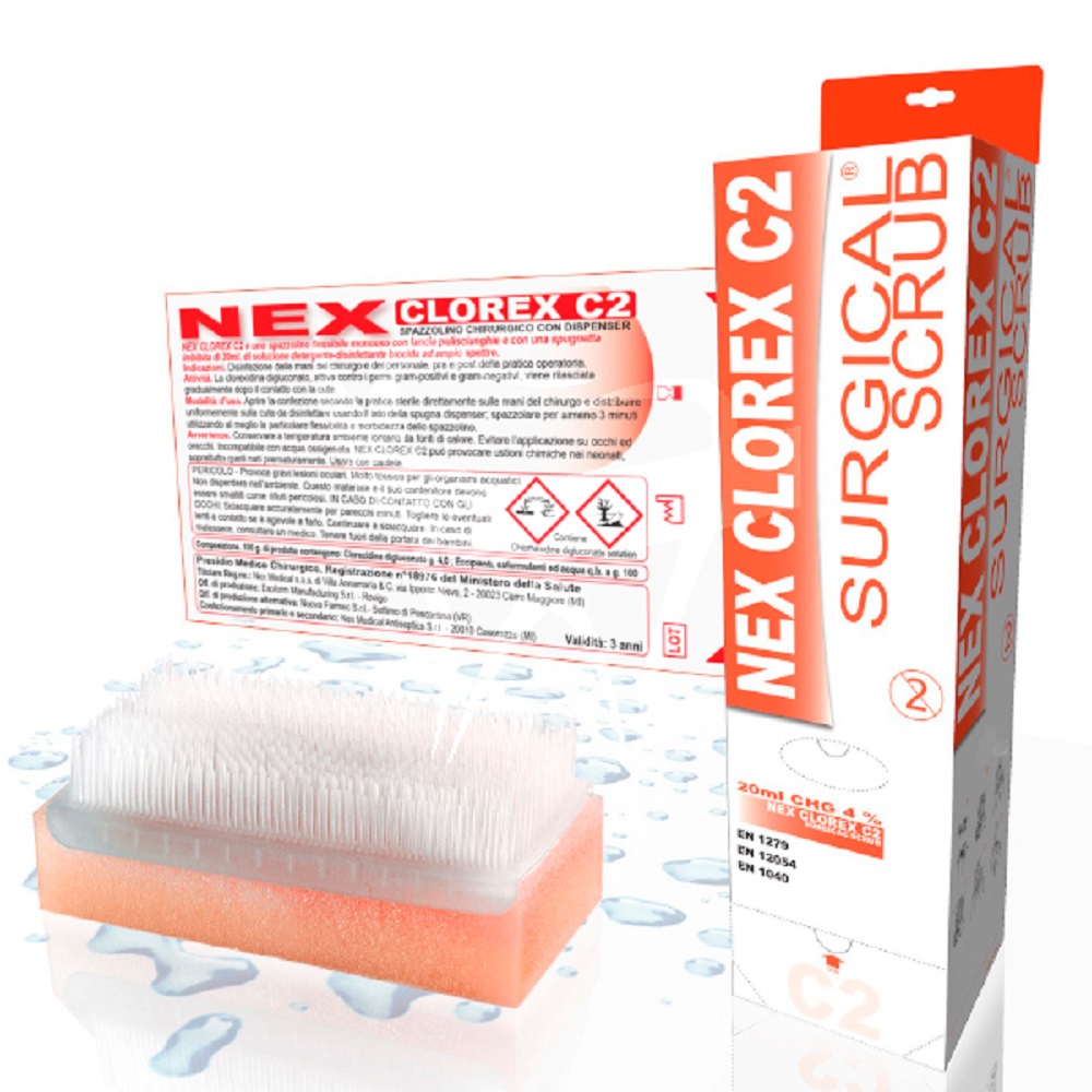 Éponge jetable chlorhexidine 4%  