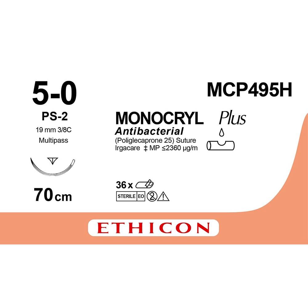 Monocryl Plus incolore résorbable 5-0 /70 cm (bte de 36)