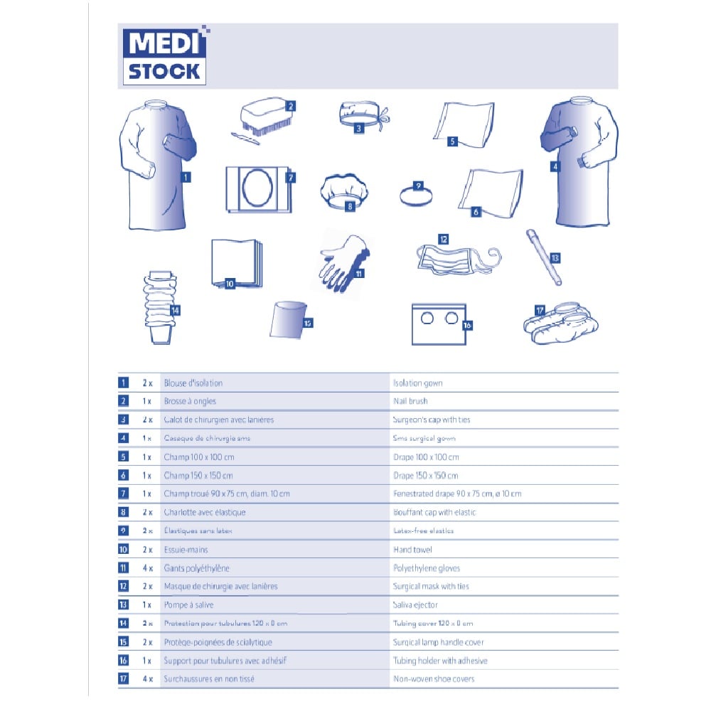 Kit stérile de Chirurgie Medikit S29 - 31 pièces (bte de 5)
