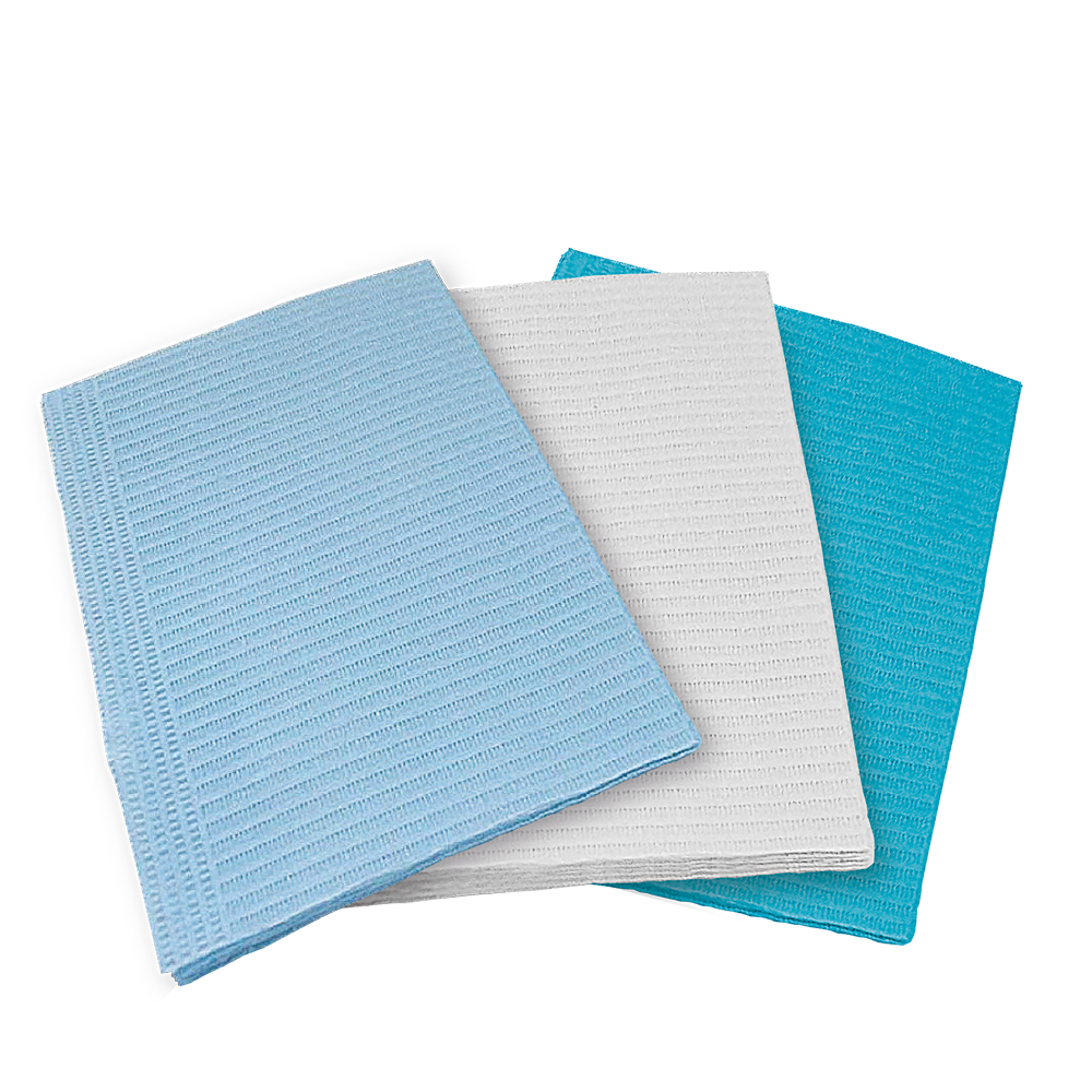 Serviettes plastifiées - blanc - boîte de 500