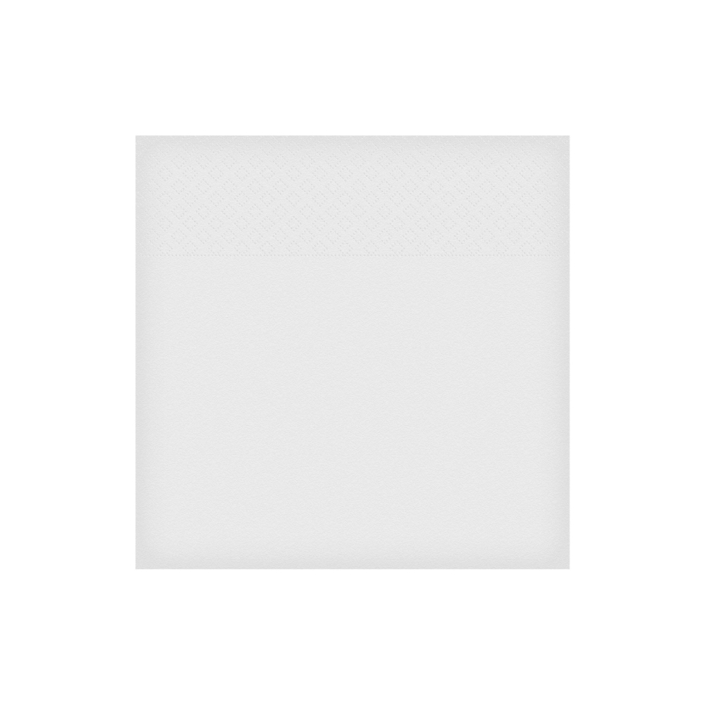 Serviettes blanches 2 plis 40 x 40 cm - lot de 50 