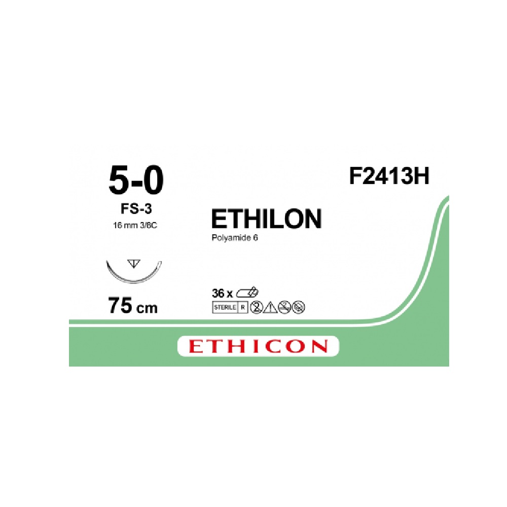 Fil Ethilon noir vectral  3/8  (36)
