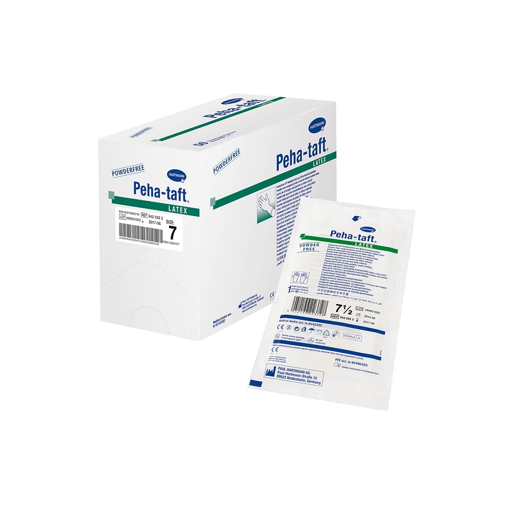 Gants latex stériles Peha-taft non poudrés - Taille 6  (boîte de 50 paires)