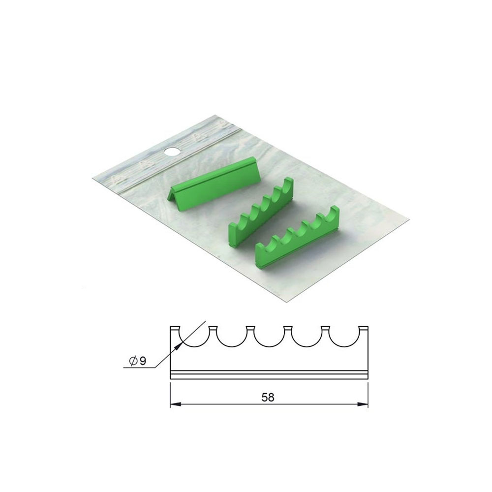 Silicones pour cassettes 18 x 6 cm - vert (3)
