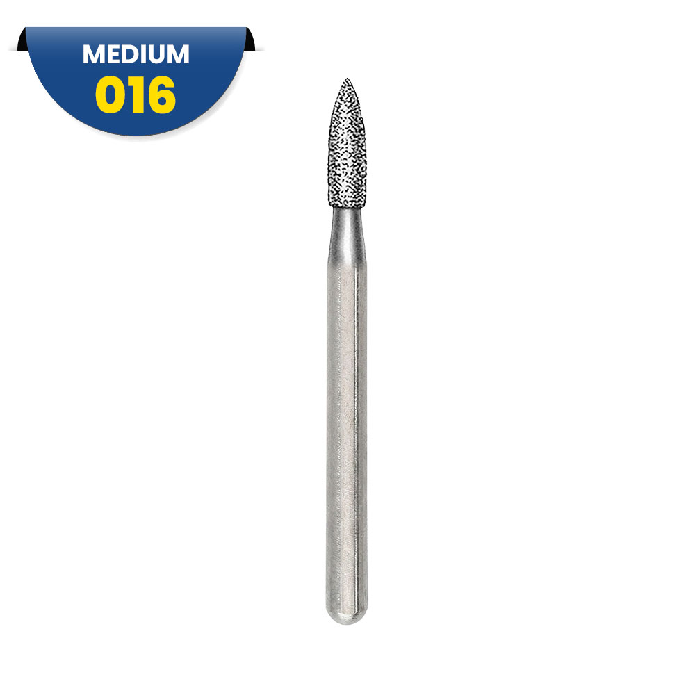 860 - Fraises diamantées FG flamme courte - 314 016 Grain G (bte de 5) 