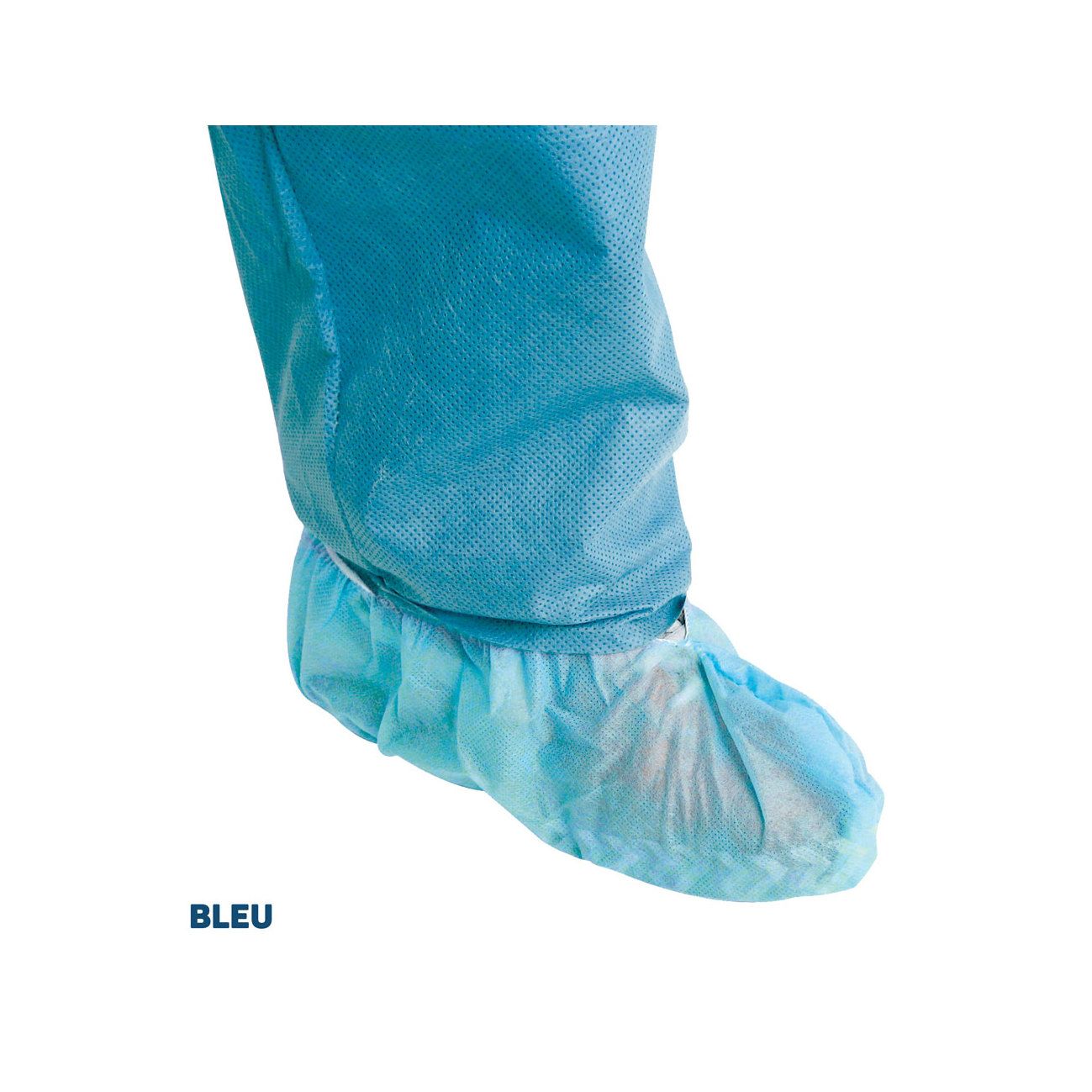 Surchaussures antidérapantes bleues (125 paires)