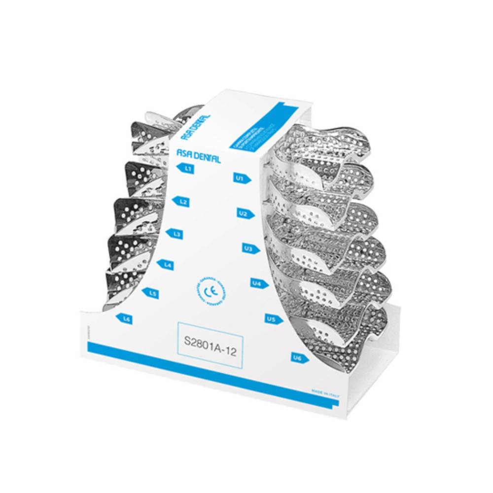 Porte-empreintes perforés - anatomiques - coffret de 12