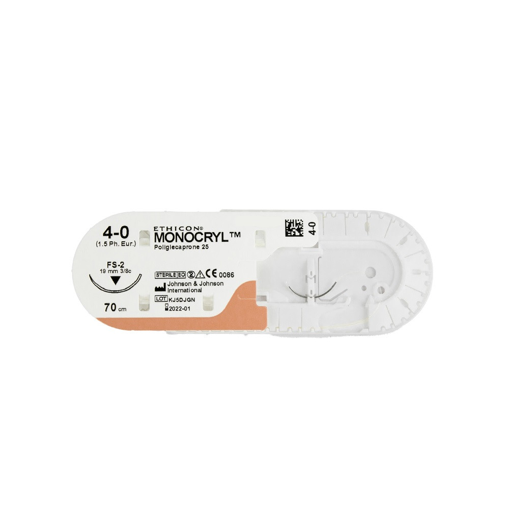 Fil Monocryl 4/0 70cm MCP498H          