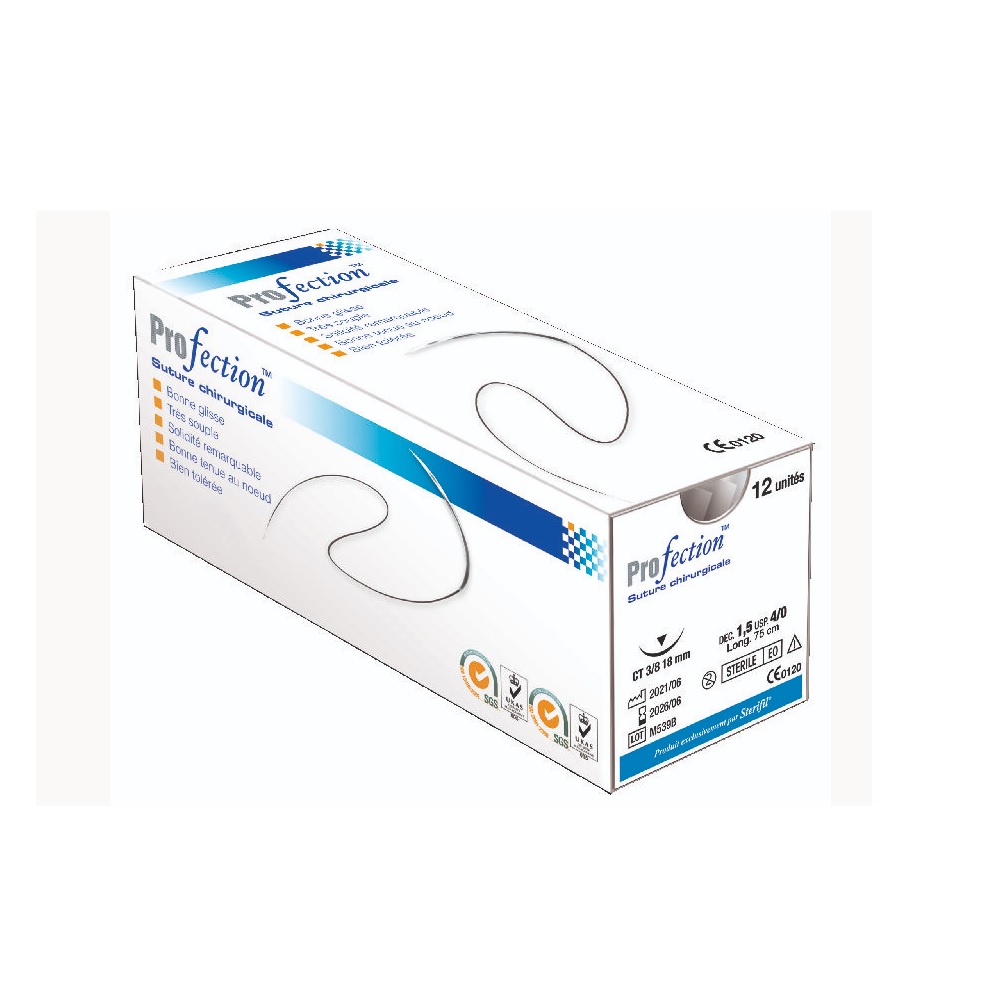 Sutures résorbables rapides  4/0   19mm  