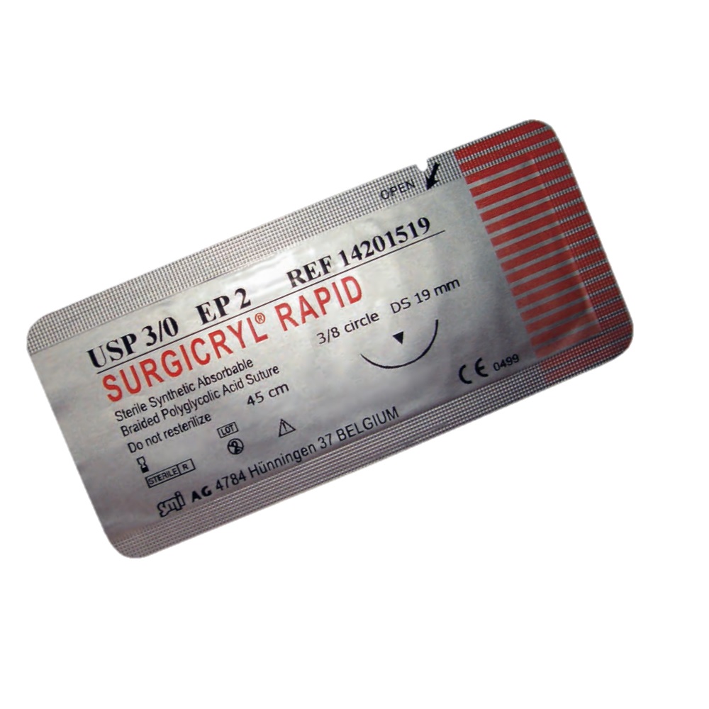 Fil Surgicryl Rapid 4/0 Aig 16mm/75cm  