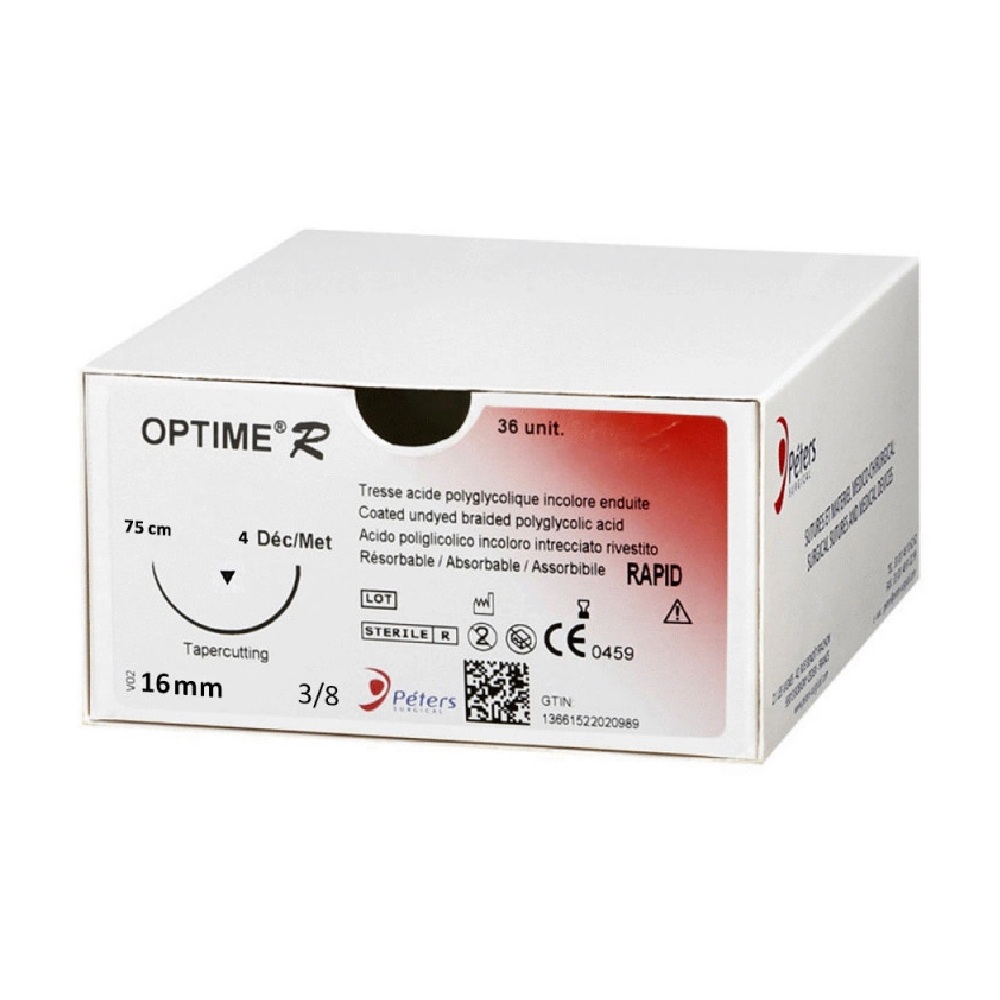 Suture Optime R 3/0 - 3/8  T16-  75cm - 12S20E (36)