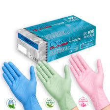 Gants nitrile sans poudre premium ultra-résistants - boîte de 100