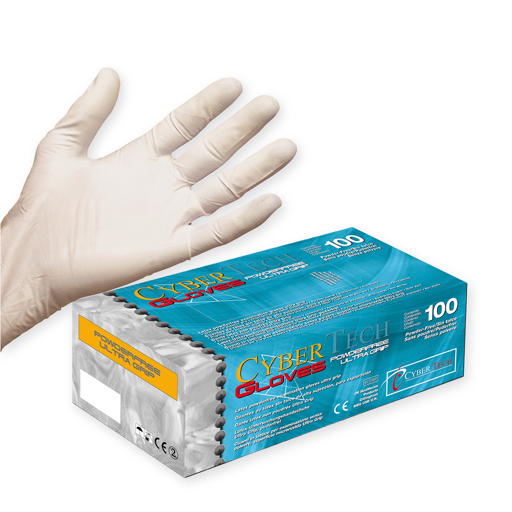 Gants latex Ultragrip non poudrés - Taille M (100)  