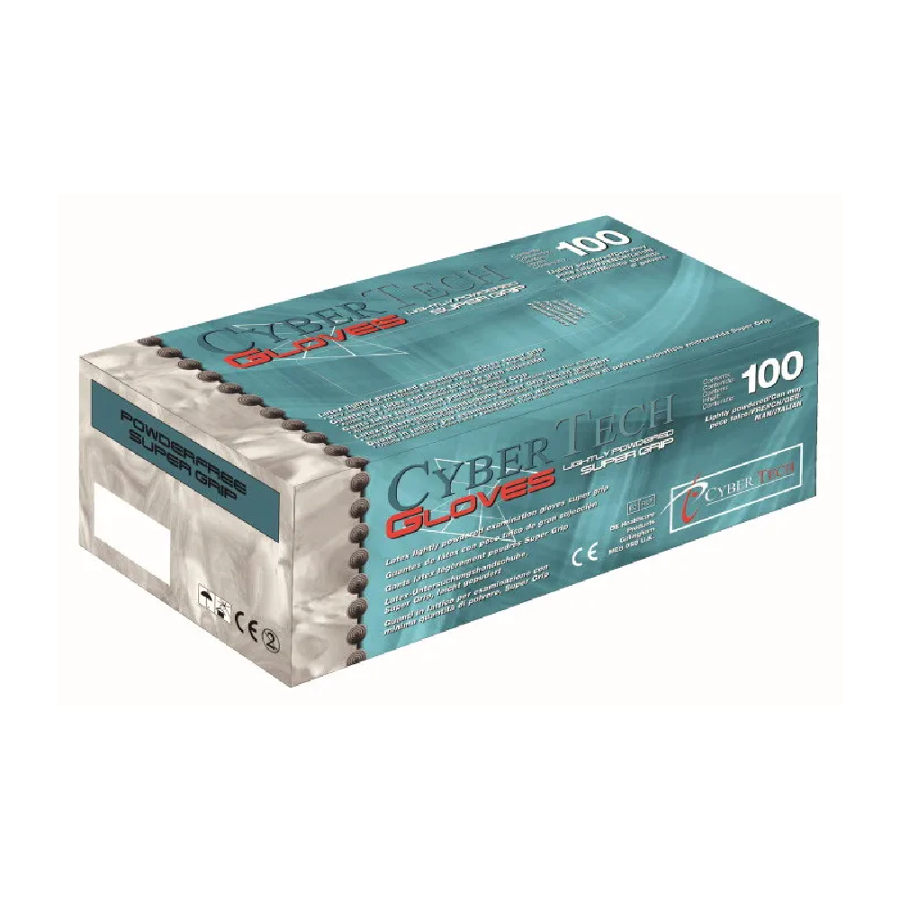 Gants latex poudrés SuperGrip - boîte de 100