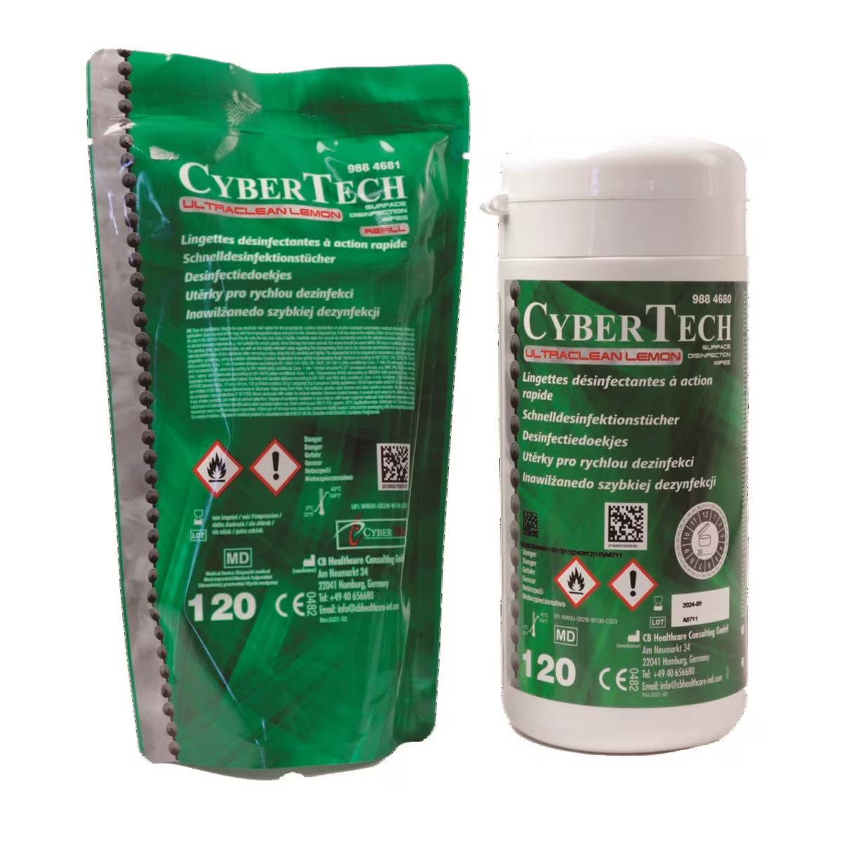 Lingettes désinfectantes Ultraclean citron