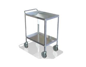Chariot acier 2 plateaux 700*500 + poignée
