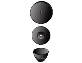 Cupules Aaba noires 321/T12 (boite de 12)