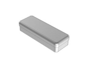 Boîte en aluminium - grise - 10x3x2