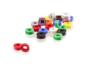 Anneaux de marquage en silicone 10 mm - verts (48)