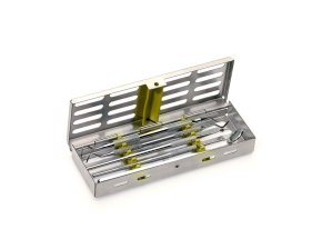 Cassette inox 18 x 6 - jaune
