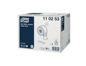 Papier toilette 2 plis Mini Jumbo doux blanc T2 - lot de 12 rouleaux